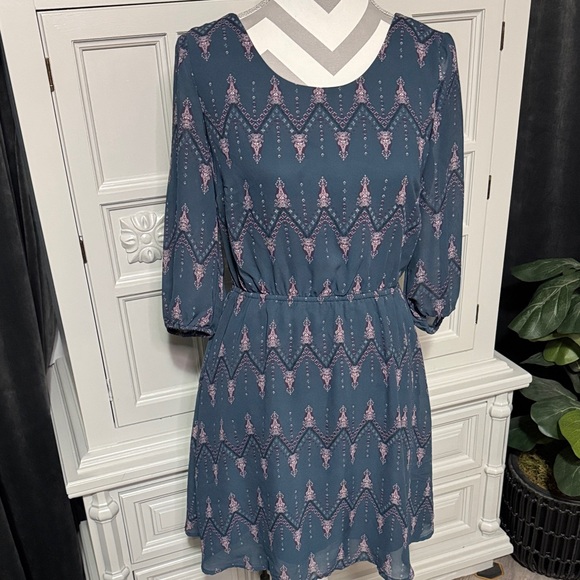 Maurices Dresses & Skirts - Maurices Teal and Pink/Purple Patterned Dress Size XS